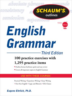 cover image of Schaum's Outline of English Grammar